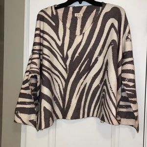 POL zebra print sweater